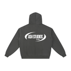 Oval - Essential Fleece Zip Hoodie (Dark Gray)