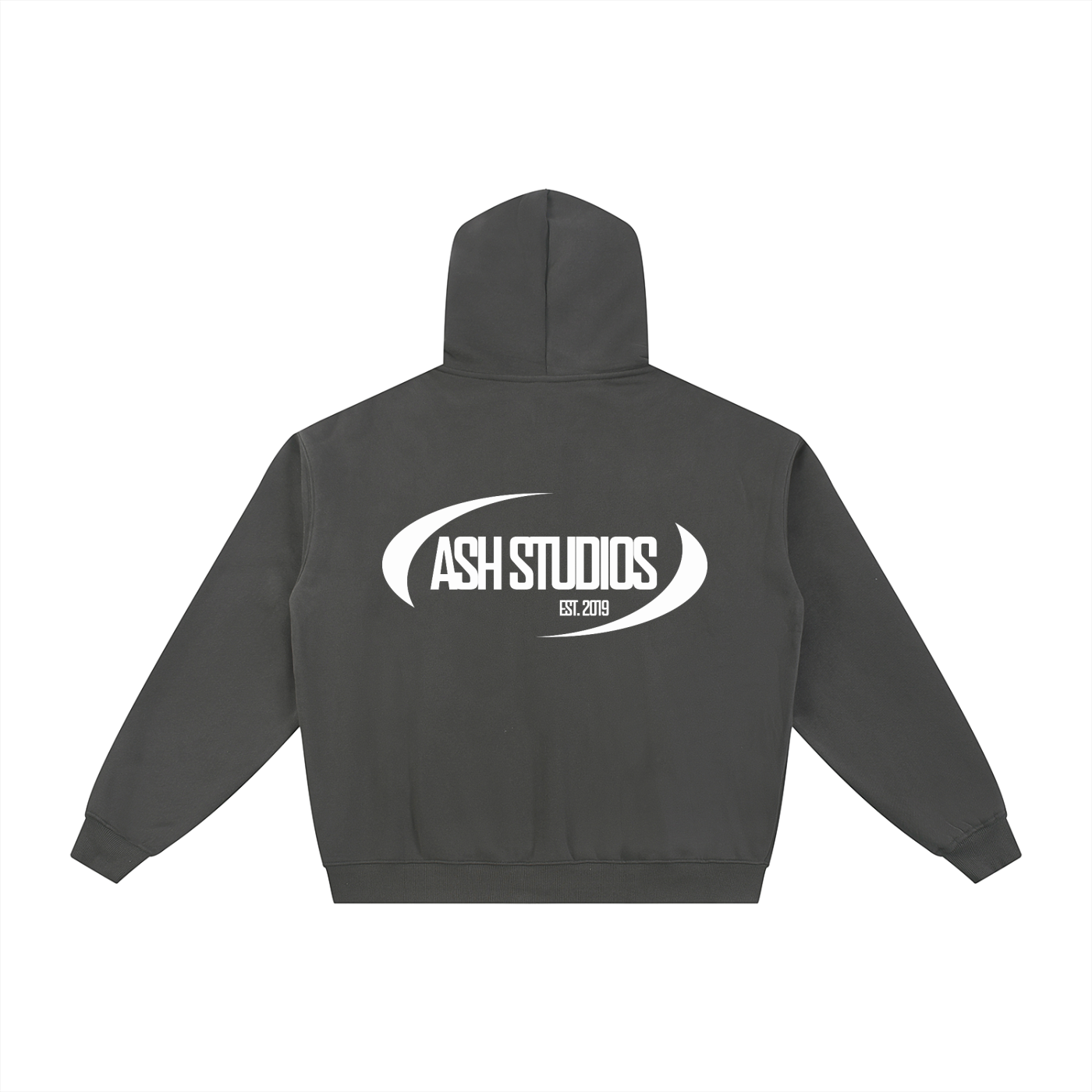 Oval - Essential Fleece Zip Hoodie (Dark Gray)